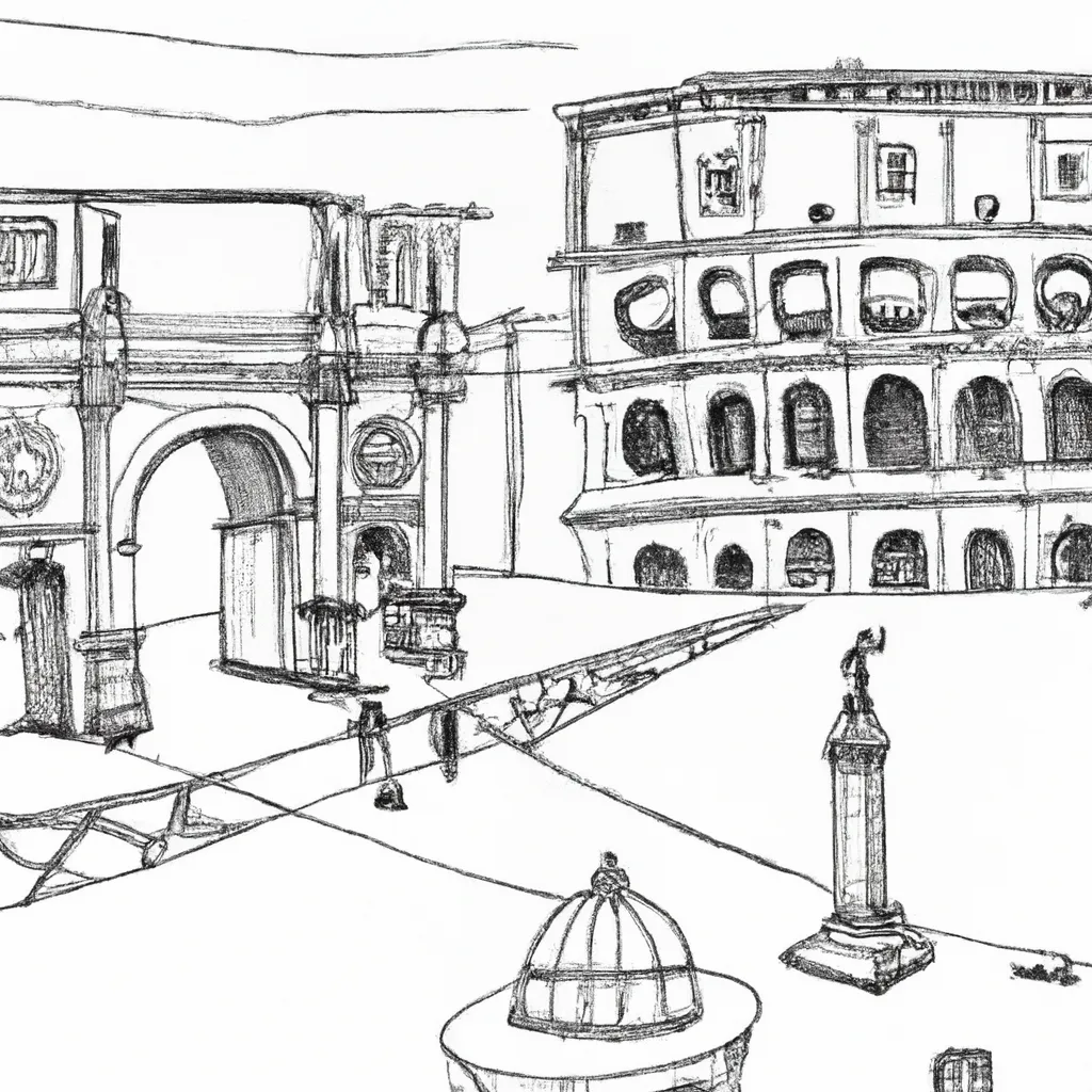 passeio roma antiga desenhos imprimir pintar 12
