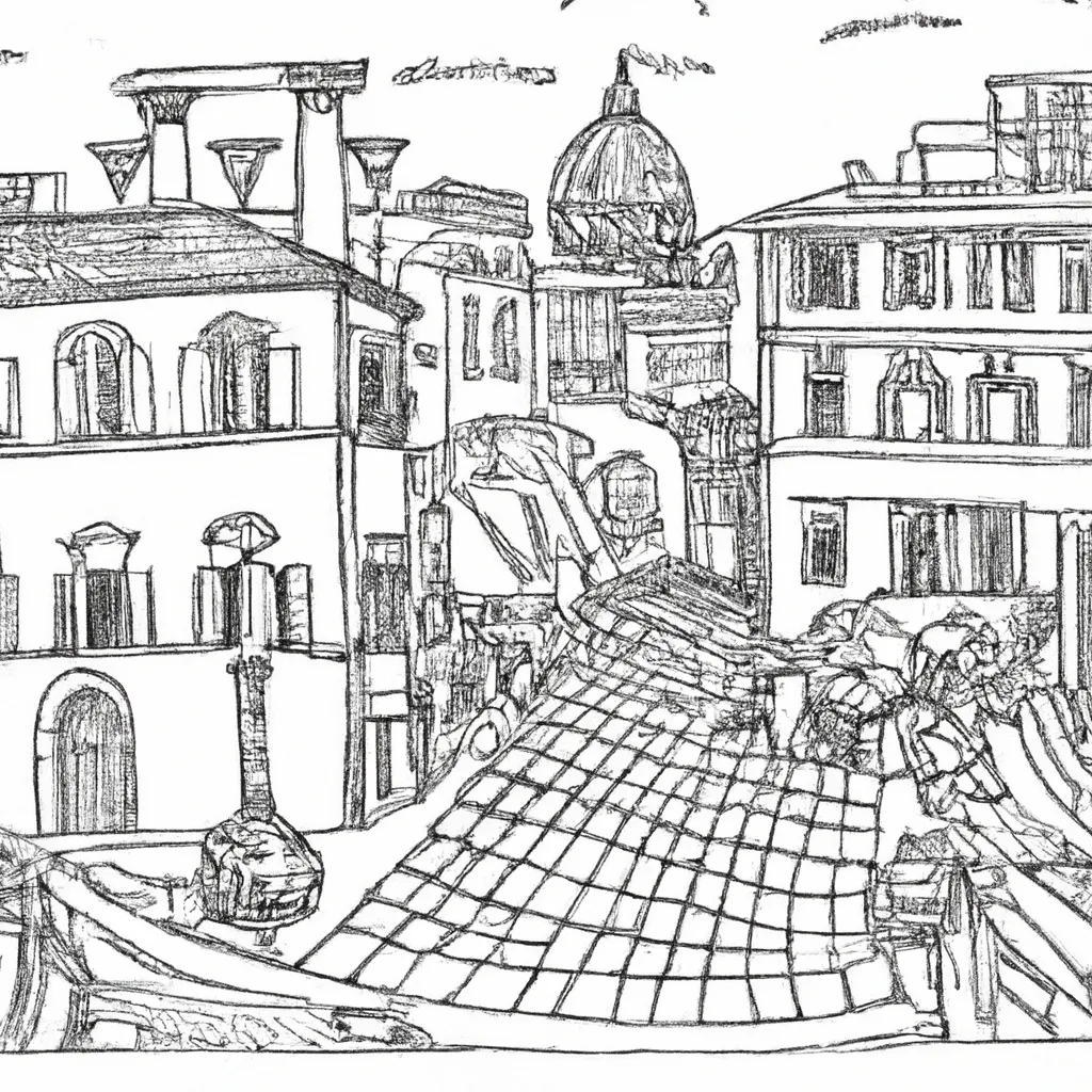 passeio roma antiga desenhos imprimir pintar 14