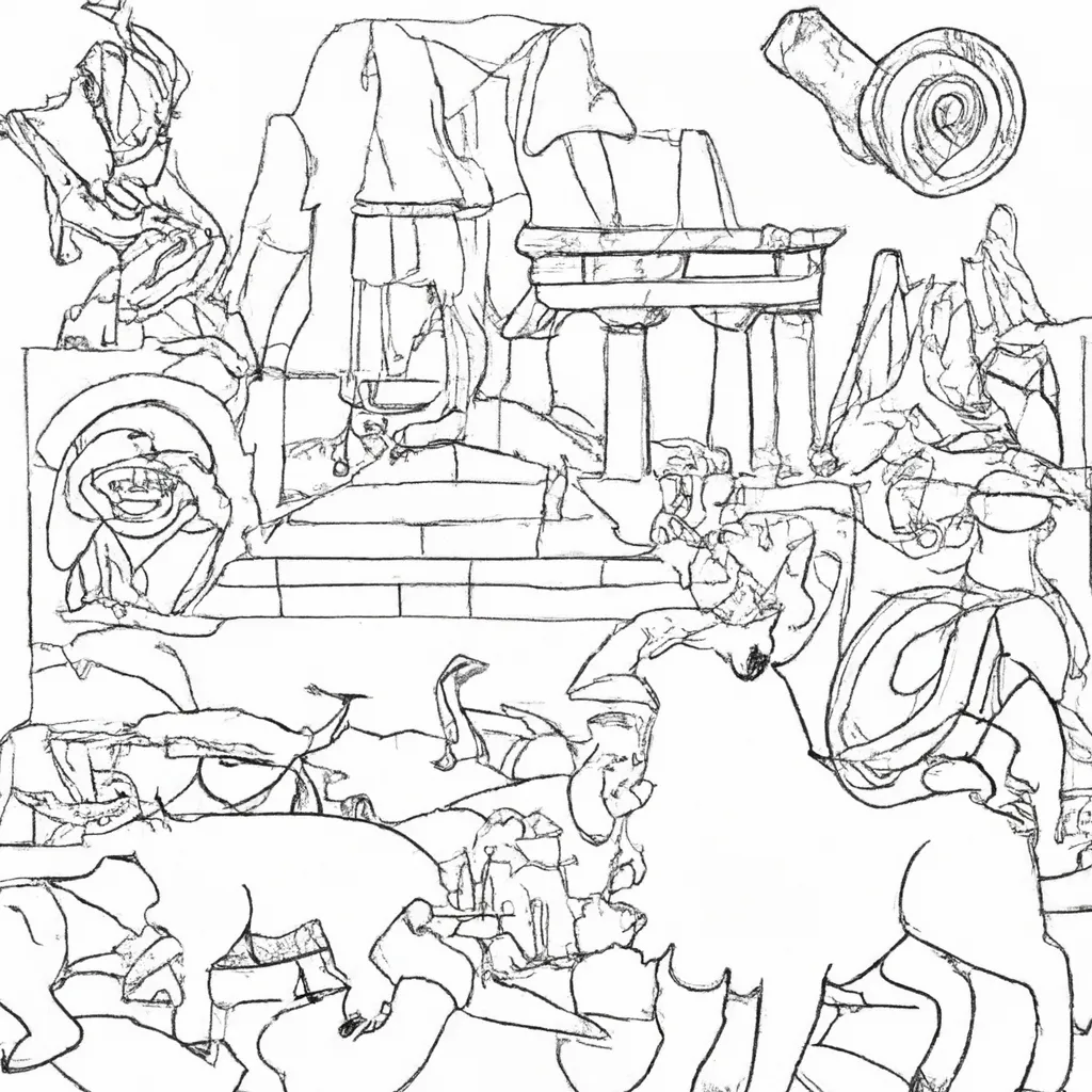 tesouros atenas desenhos imprimir pintar 5