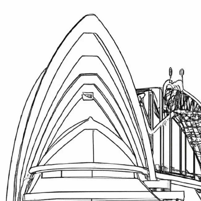 arquitetura sydney desenhos imprimir pintar