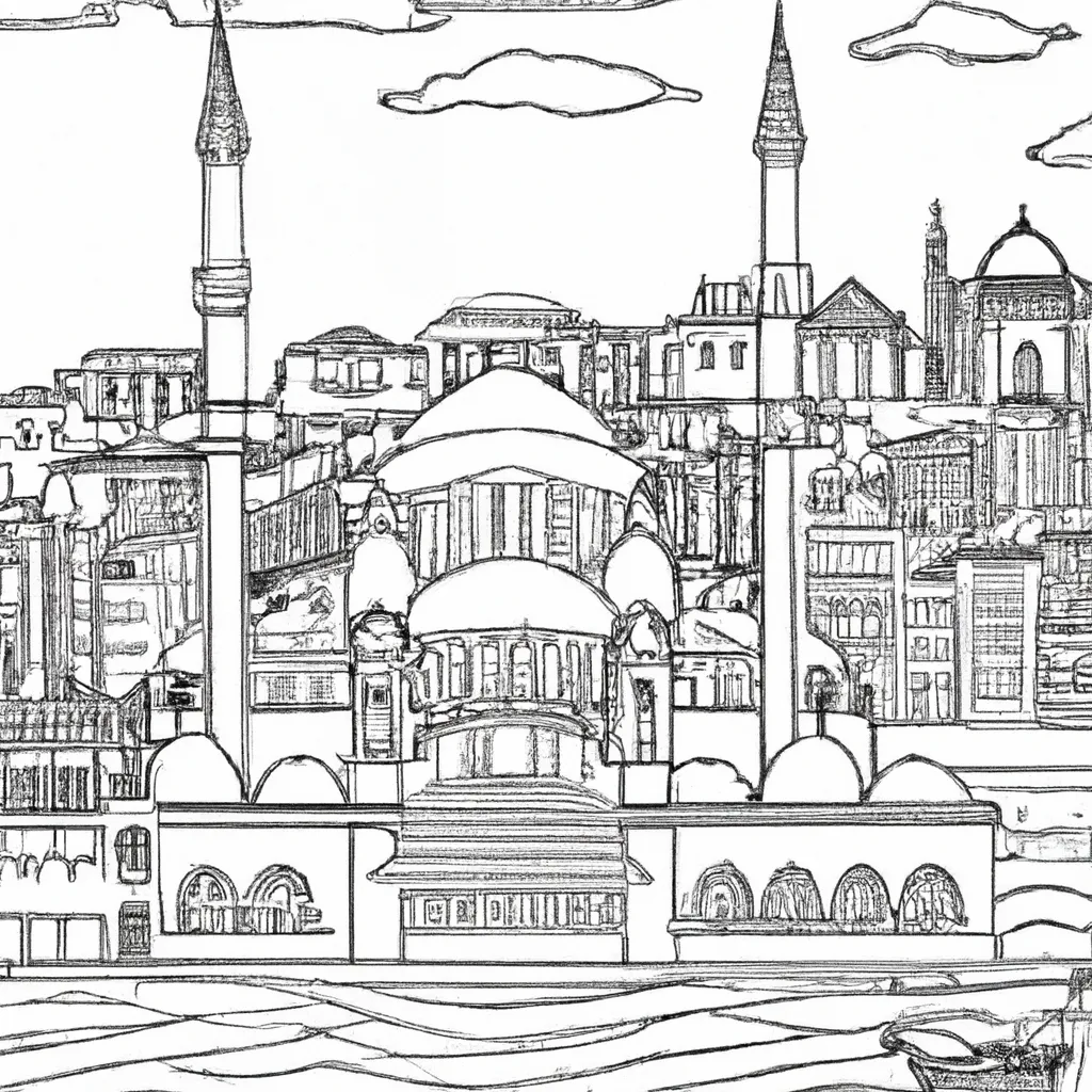 maravilhas istambul desenhos imprimir pintar