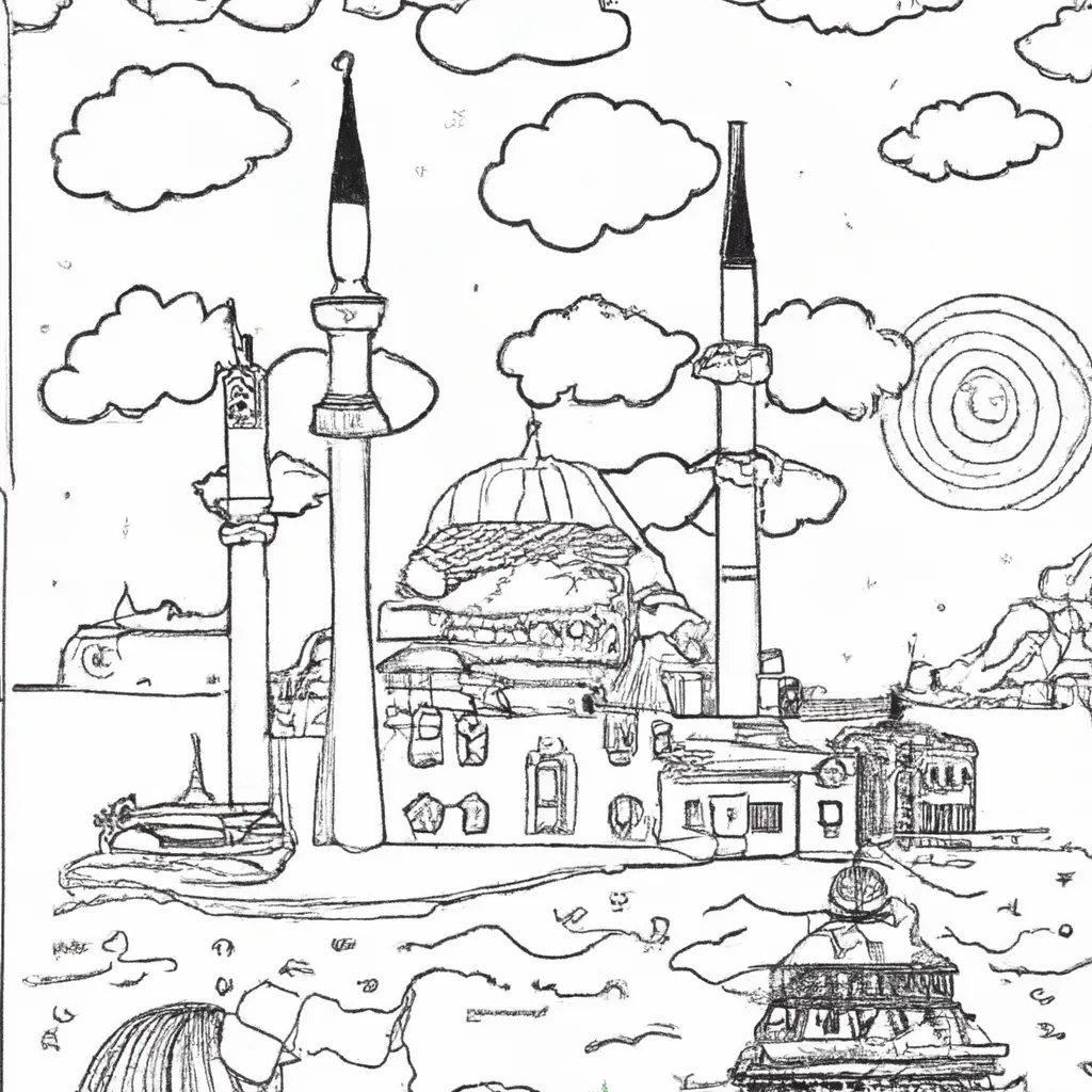 maravilhas istambul desenhos imprimir pintar 1