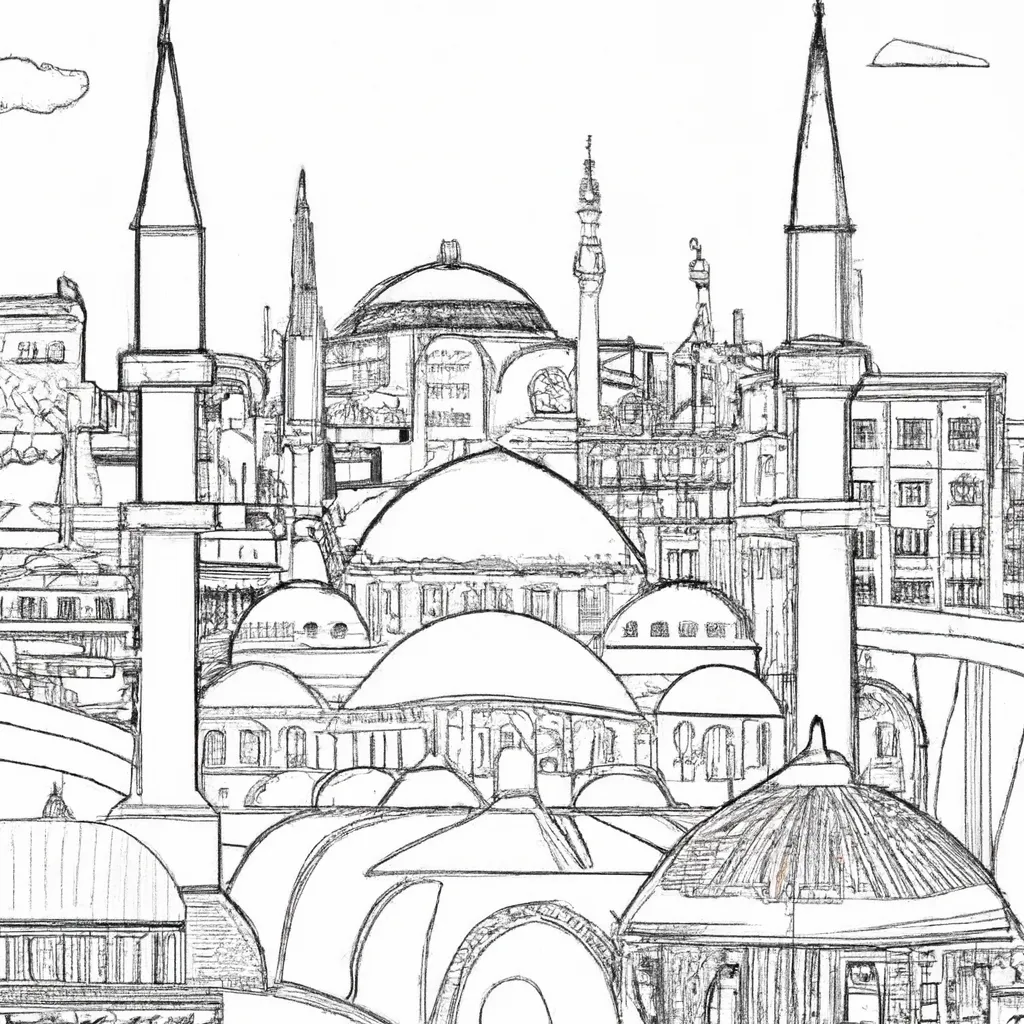 maravilhas istambul desenhos imprimir pintar 2