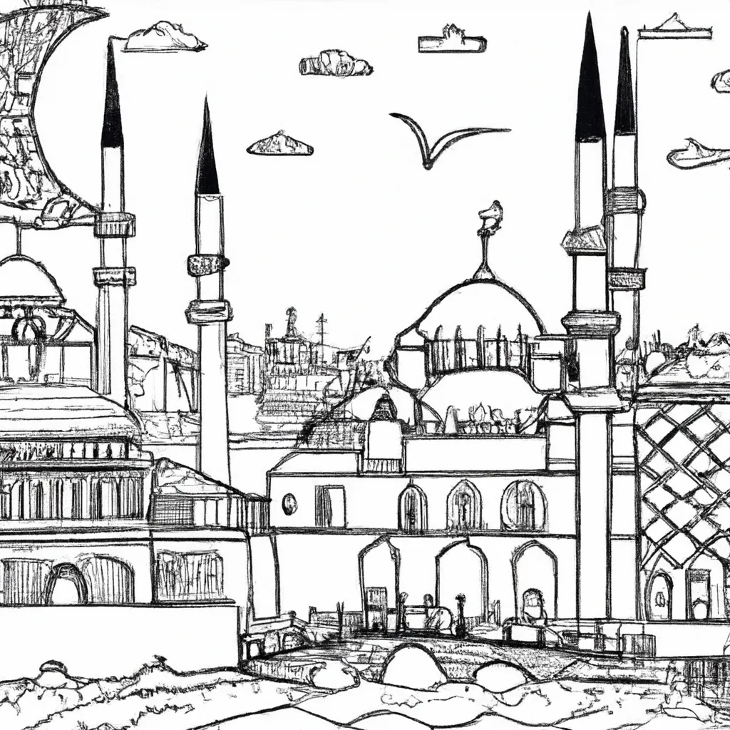 maravilhas istambul desenhos imprimir pintar 3