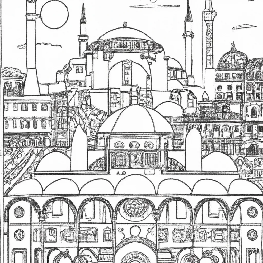 maravilhas istambul desenhos imprimir pintar 6