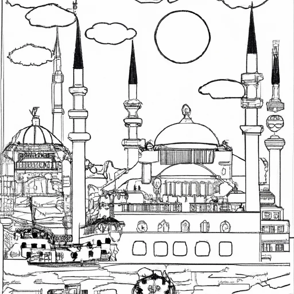 maravilhas istambul desenhos imprimir pintar 8