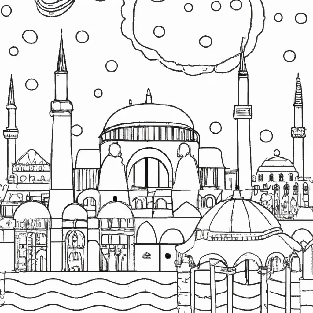 maravilhas istambul desenhos imprimir pintar 9