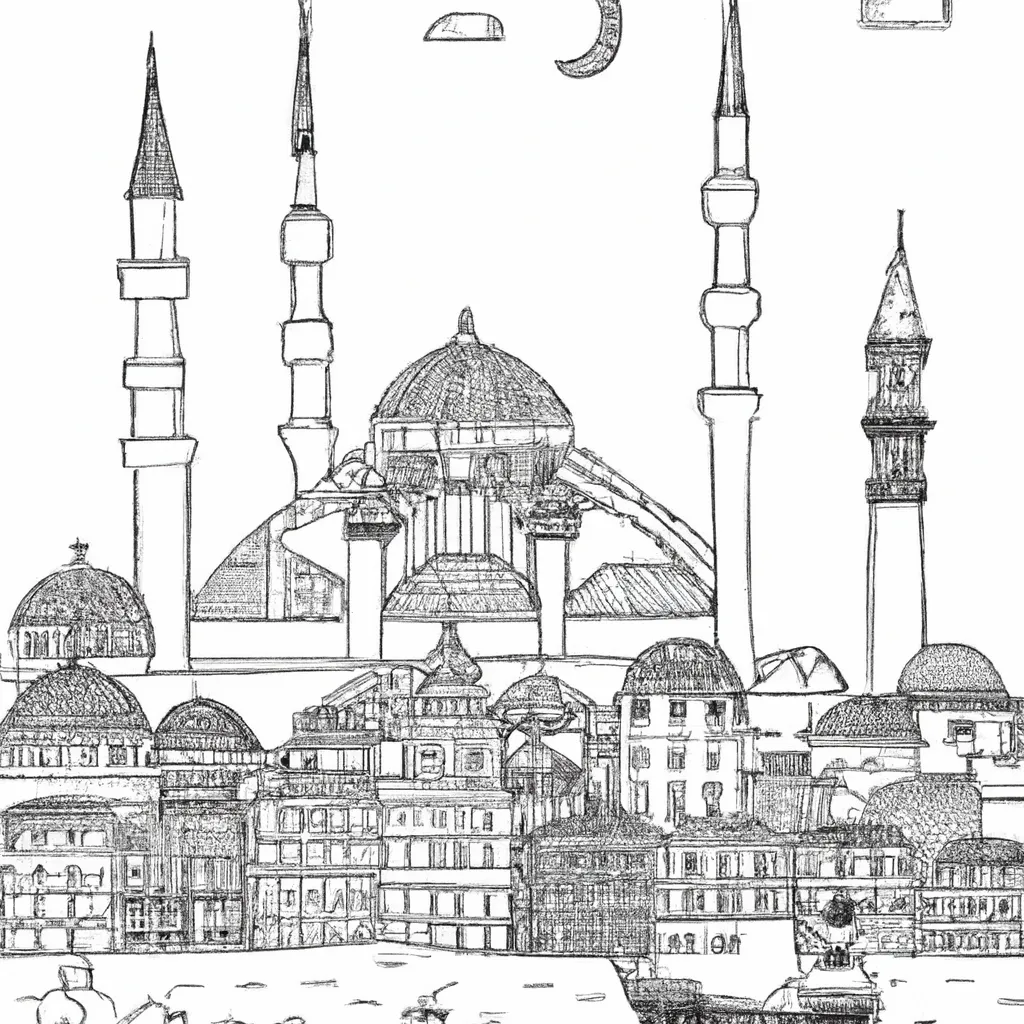 maravilhas istambul desenhos imprimir pintar 13