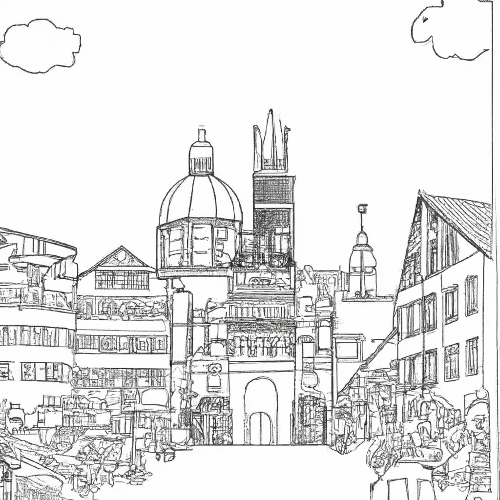 passeio munique desenhos imprimir pintar