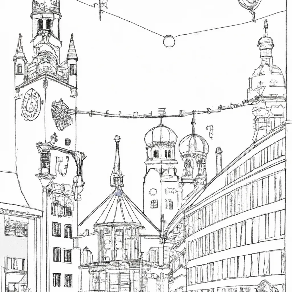 passeio munique desenhos imprimir pintar 11