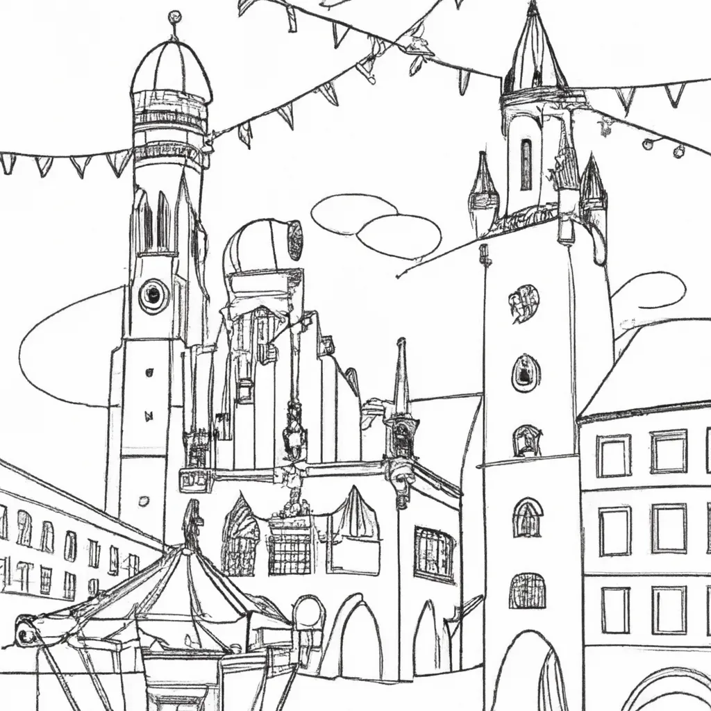 passeio munique desenhos imprimir pintar 14