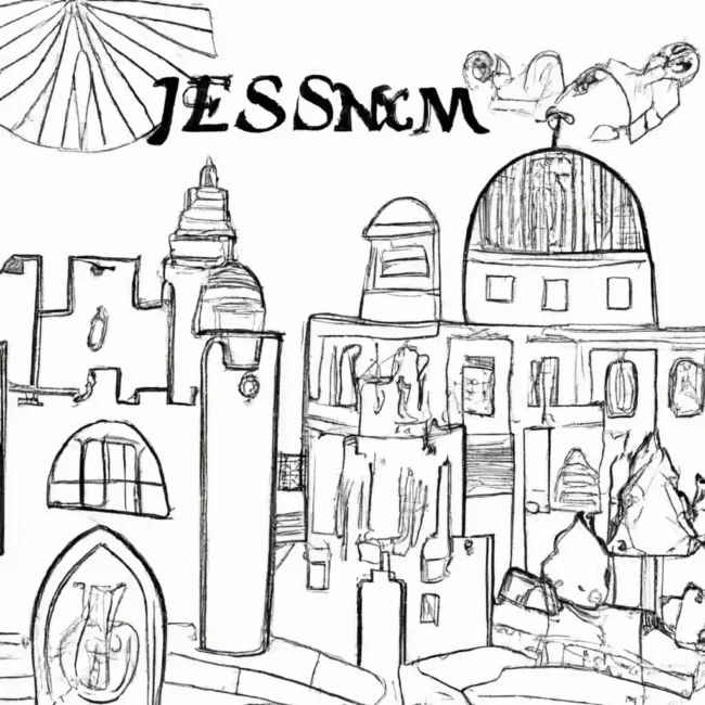desenhos jerusalem imprimir pintar