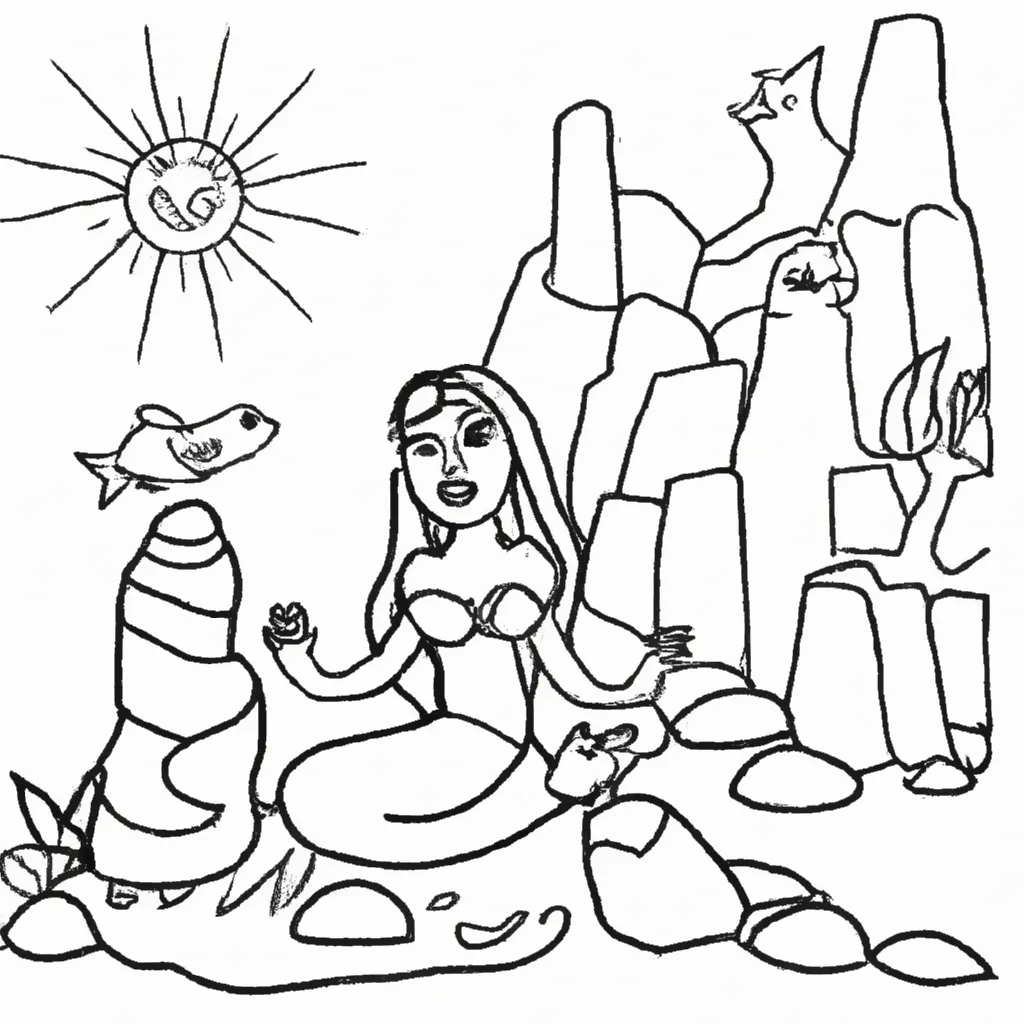 canto sereias creta desenhos imprimir pintar 4