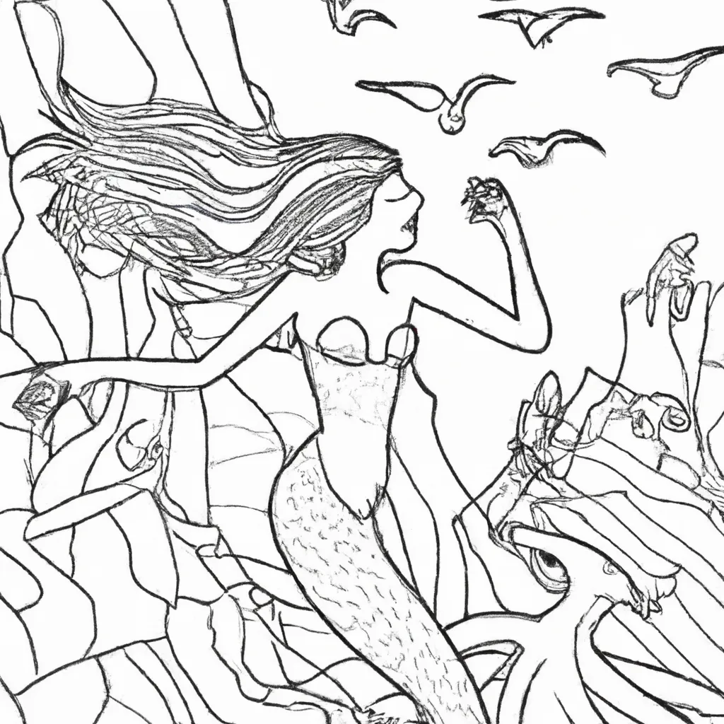 canto sereias creta desenhos imprimir pintar 8