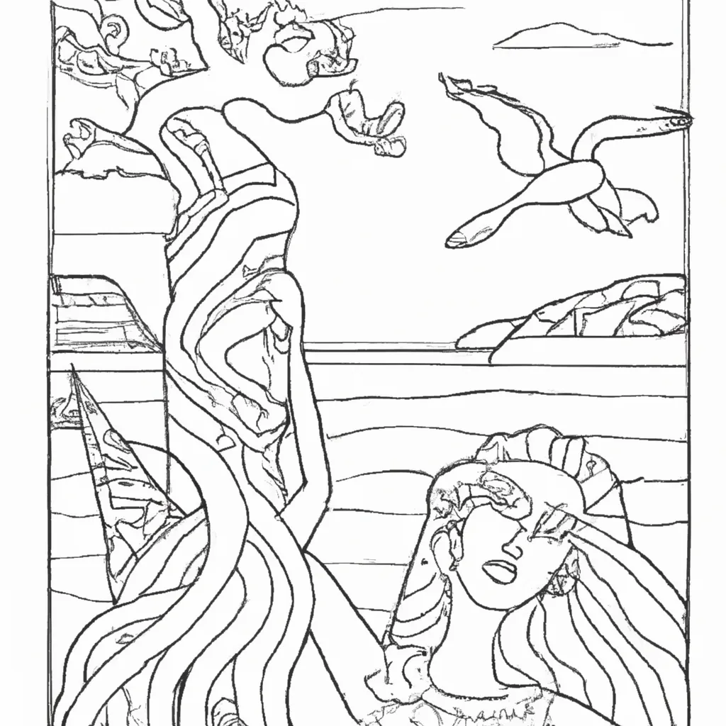 canto sereias creta desenhos imprimir pintar 9