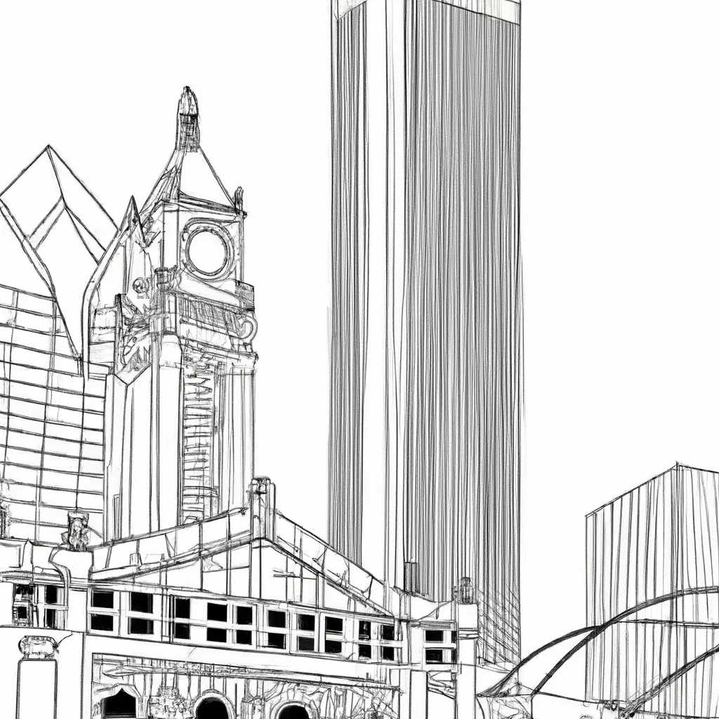 beleza arquitetonica chicago desenhos imprimir pintar