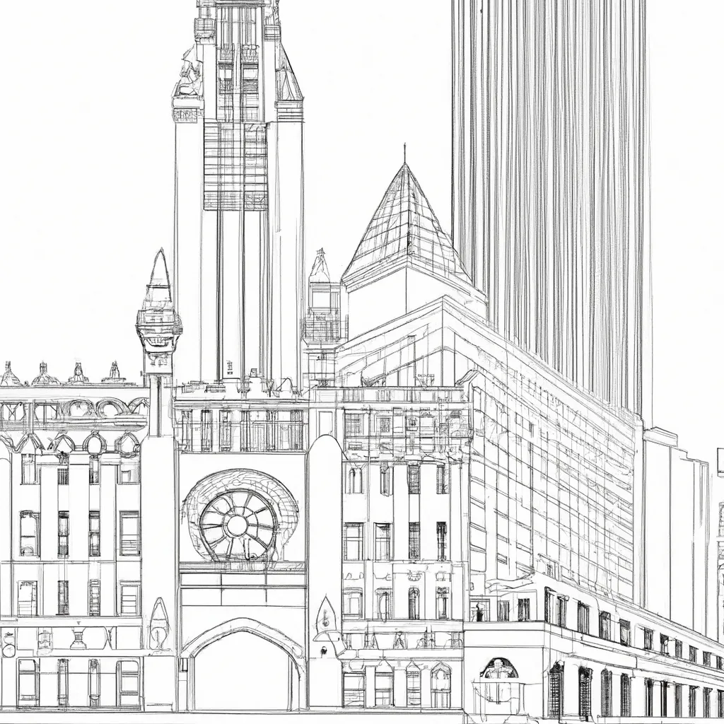 beleza arquitetonica chicago desenhos imprimir pintar 3