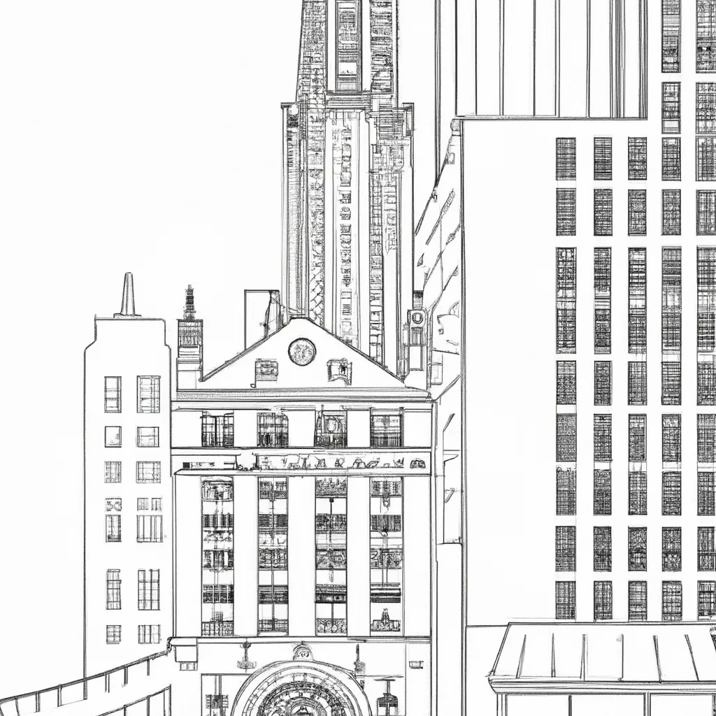 beleza arquitetonica chicago desenhos imprimir pintar 6