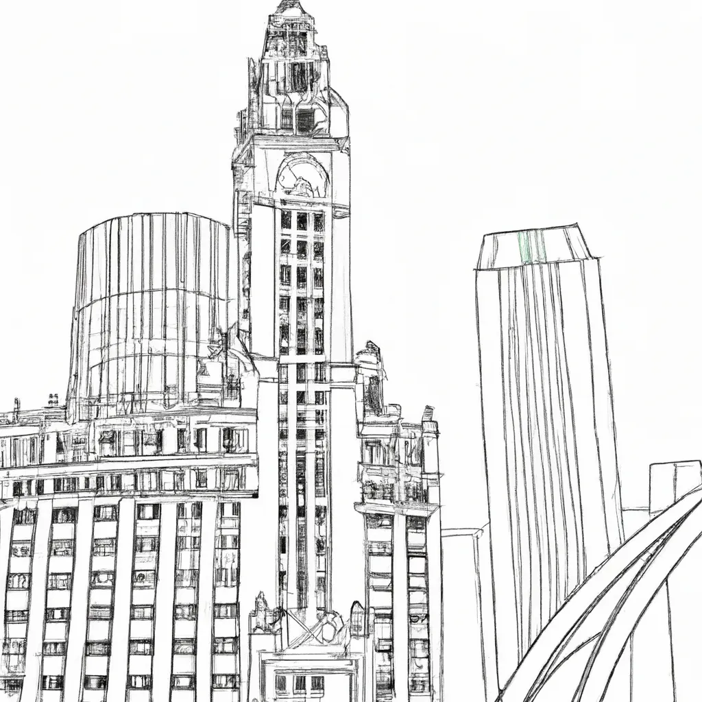 beleza arquitetonica chicago desenhos imprimir pintar 7
