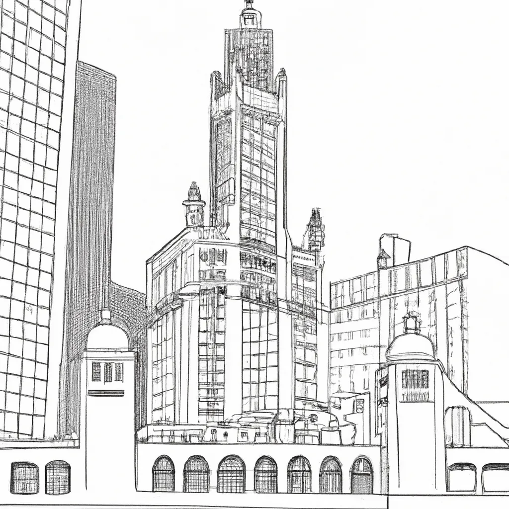 beleza arquitetonica chicago desenhos imprimir pintar 8