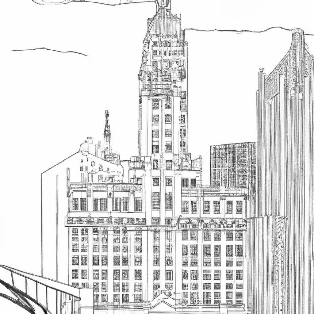 beleza arquitetonica chicago desenhos imprimir pintar 11