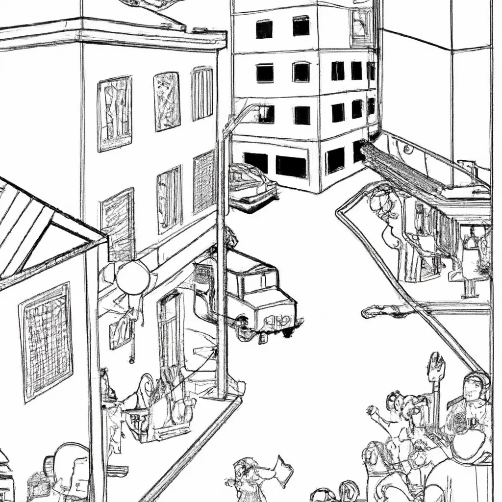 vida noturna metropoles desenhos imprimir pintar 1