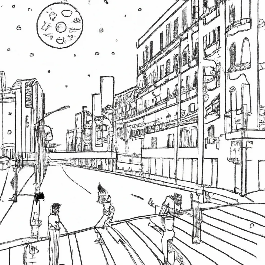 vida noturna metropoles desenhos imprimir pintar 7