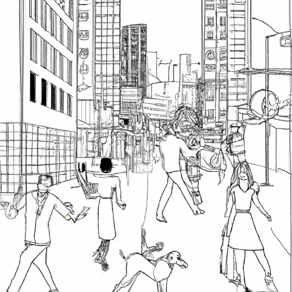 vida noturna metropoles desenhos imprimir pintar 9