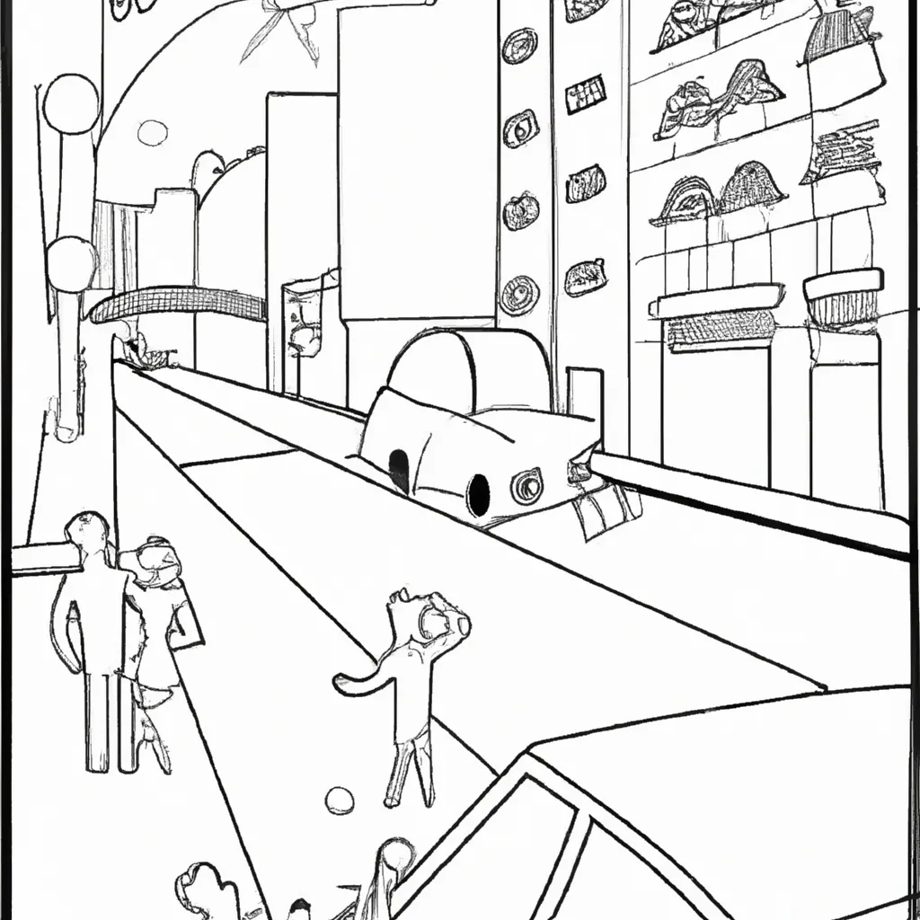 vida noturna metropoles desenhos imprimir pintar 12