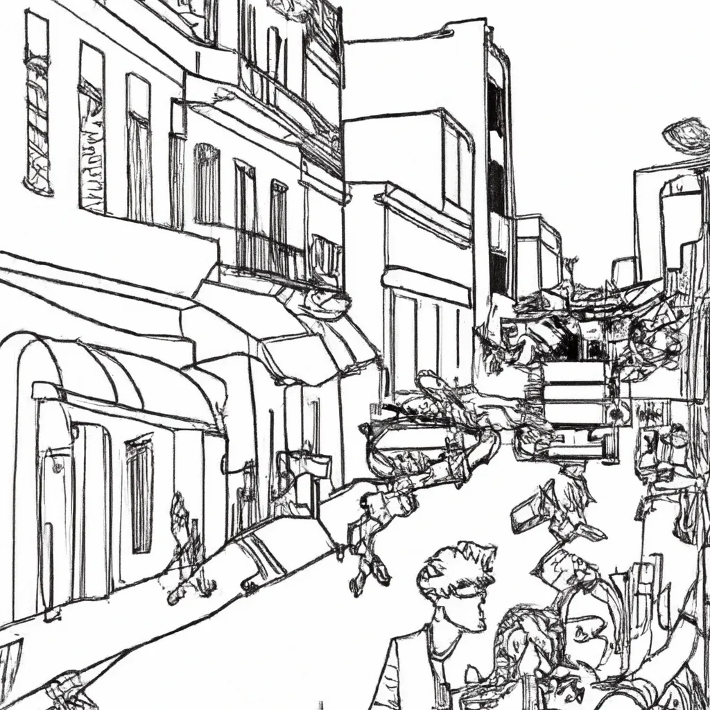 vida noturna metropoles desenhos imprimir pintar 13