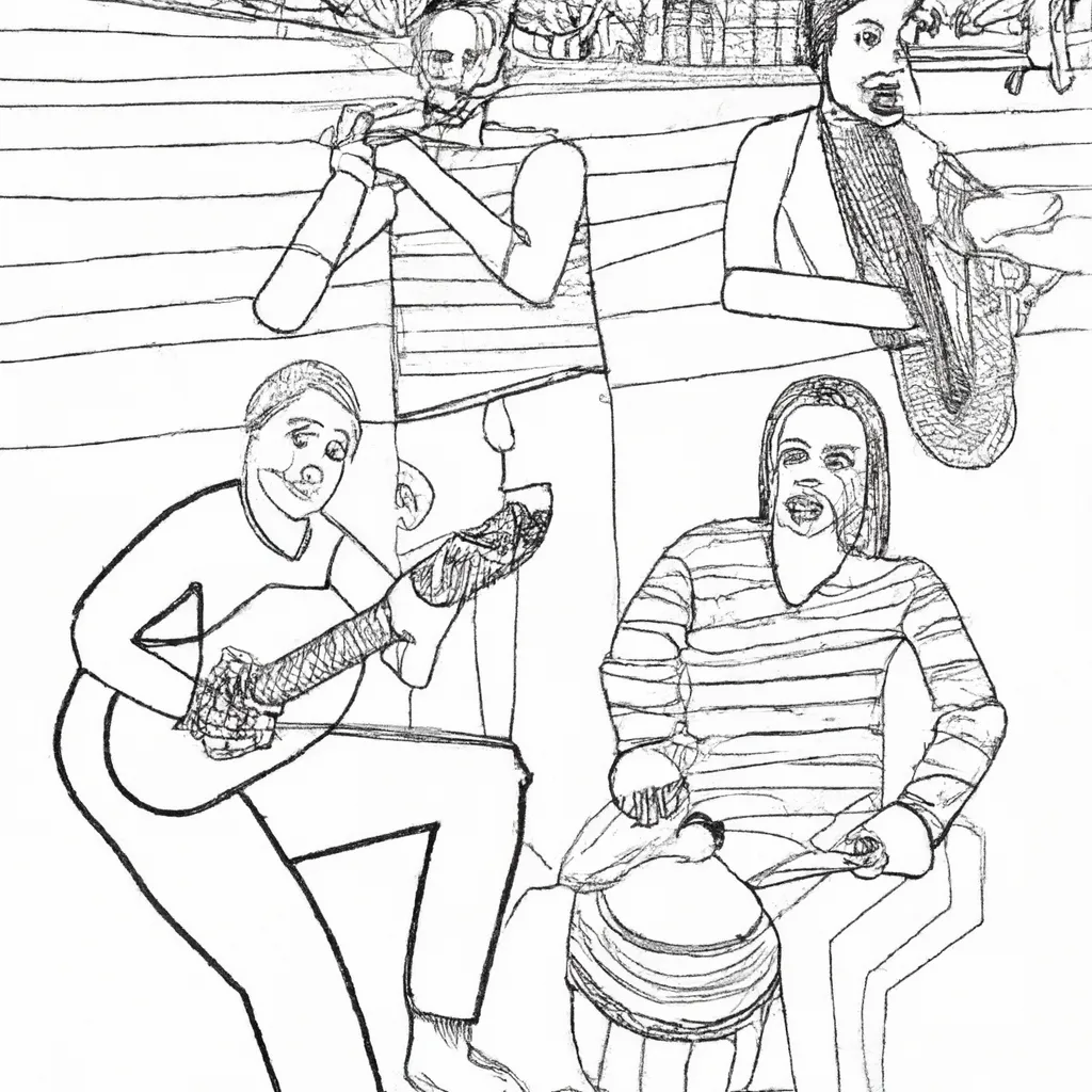 ritmo ruas desenhos musicos imprimir pintar 2
