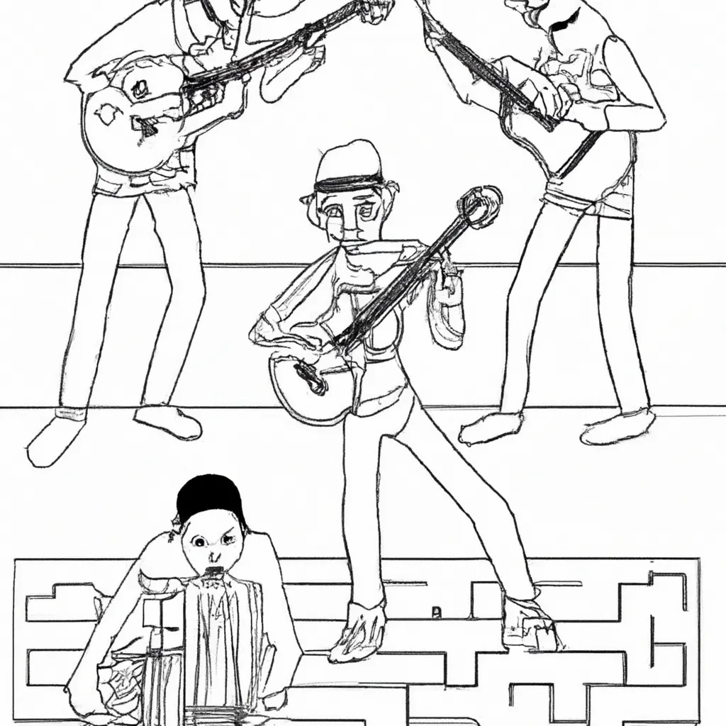 ritmo ruas desenhos musicos imprimir pintar 9