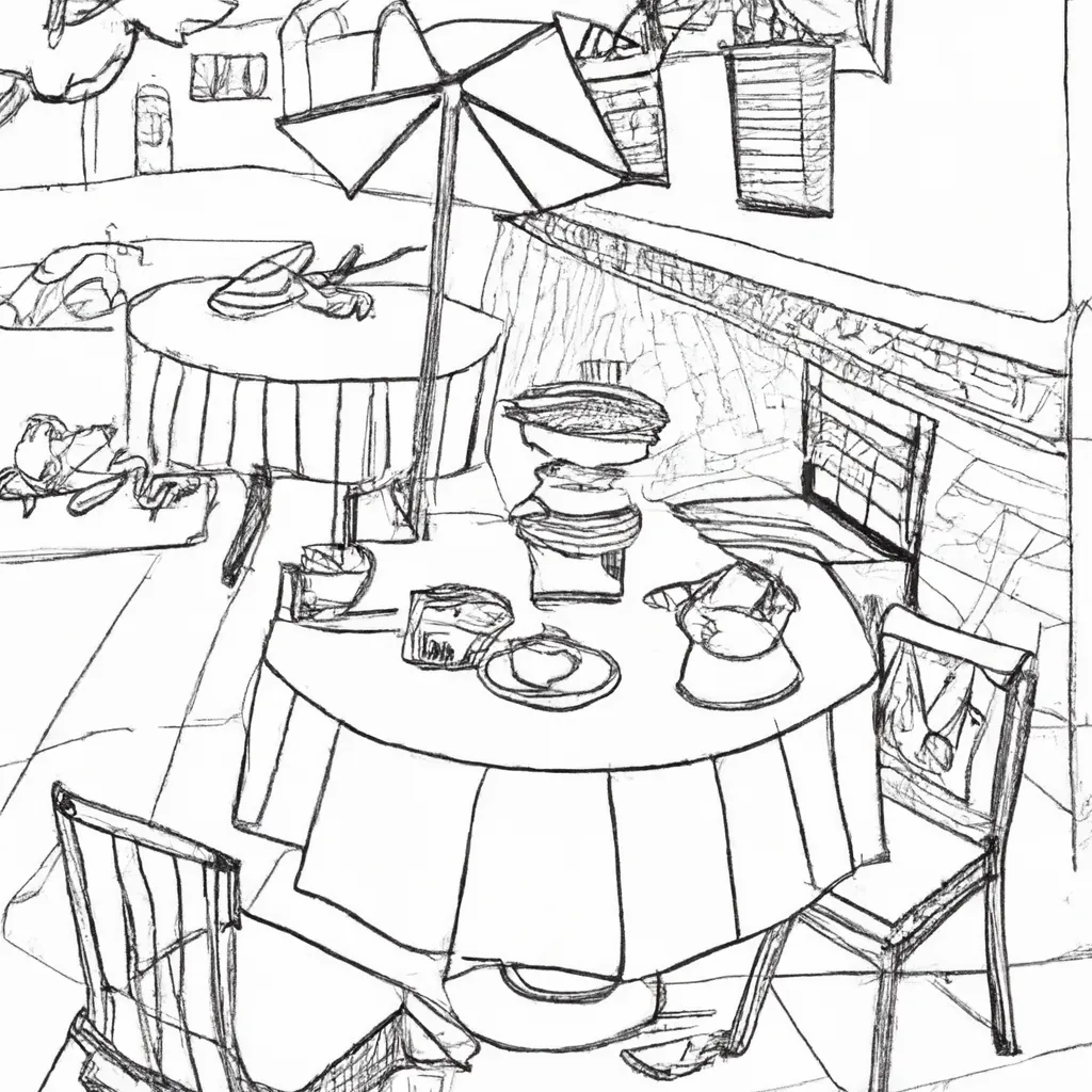 beleza cafeterias ar livre desenhos imprimir pintar