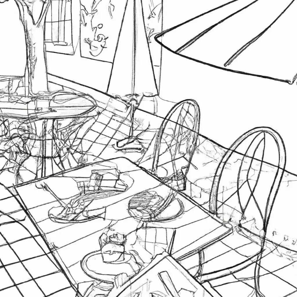 beleza cafeterias ar livre desenhos imprimir pintar 1