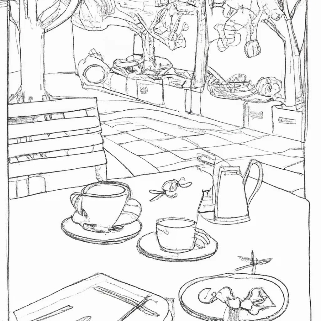 beleza cafeterias ar livre desenhos imprimir pintar 2