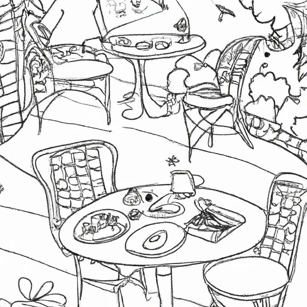 beleza cafeterias ar livre desenhos imprimir pintar 5