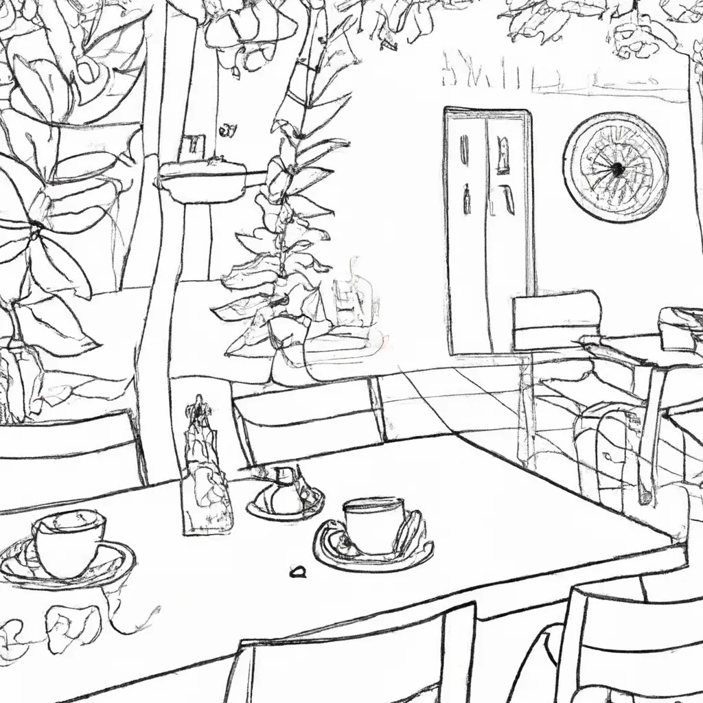beleza cafeterias ar livre desenhos imprimir pintar 6