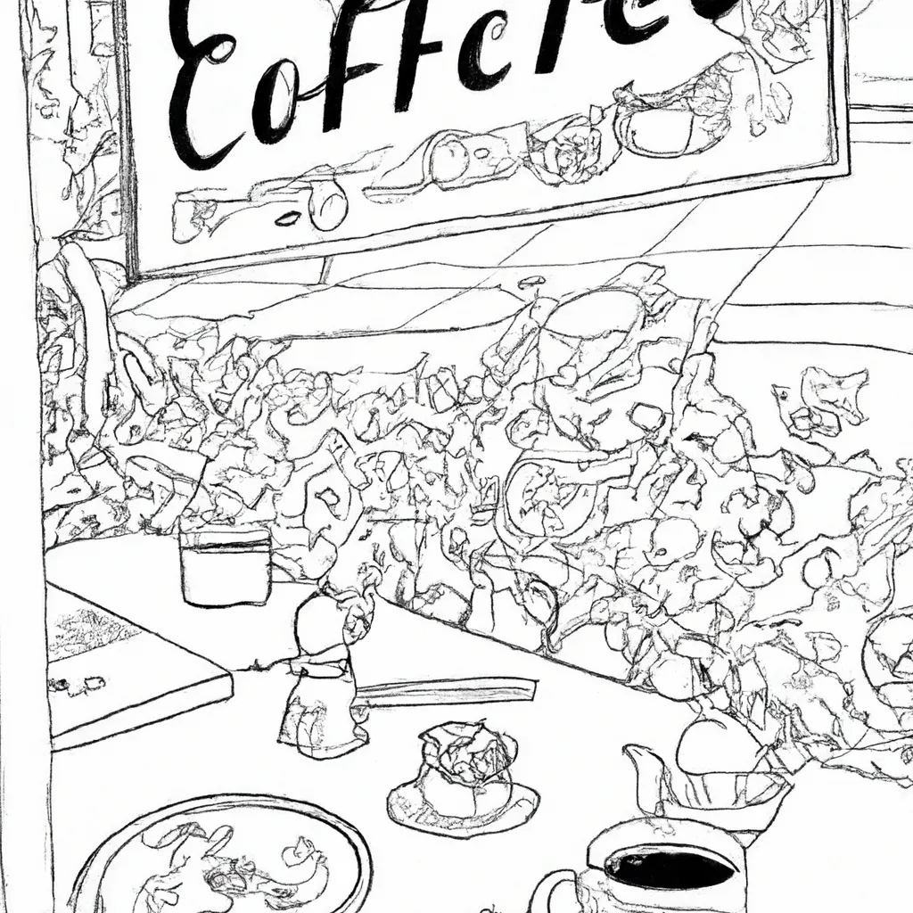 beleza cafeterias ar livre desenhos imprimir pintar 7