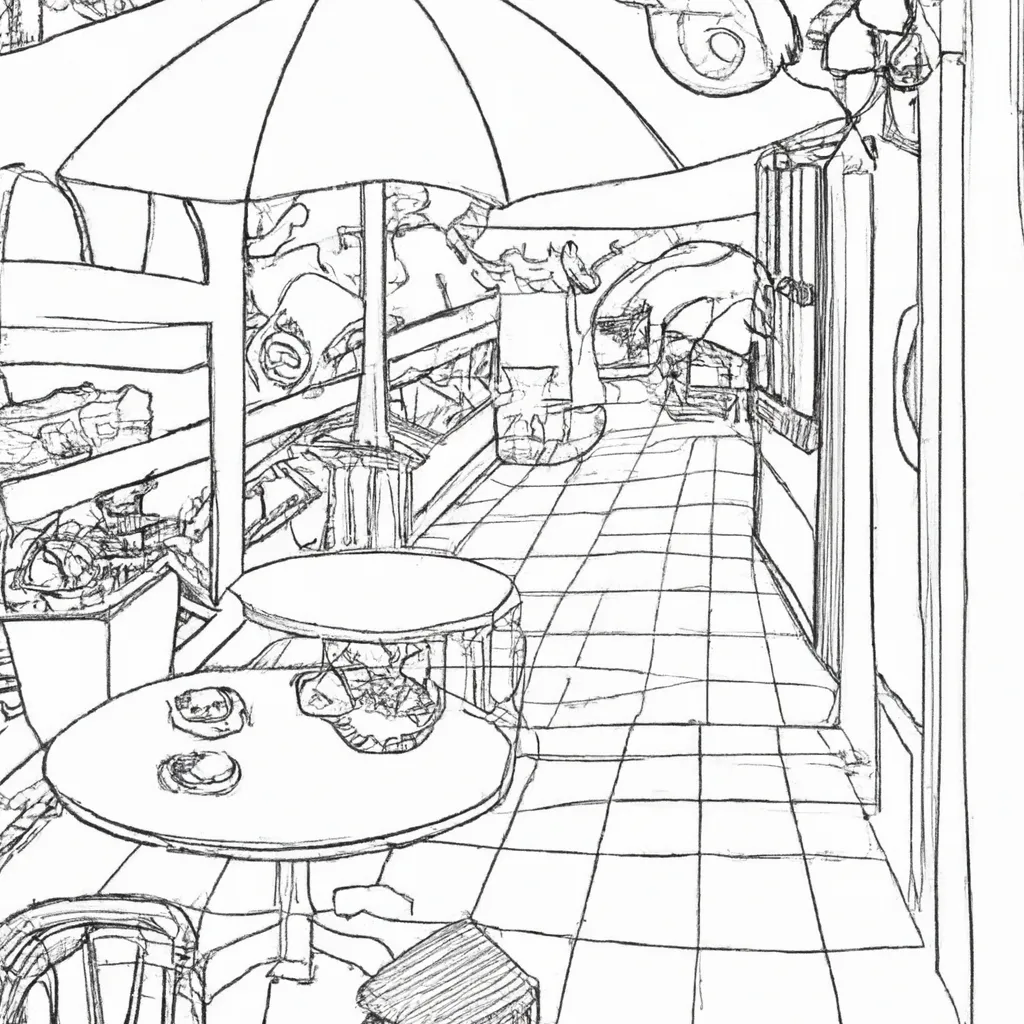 beleza cafeterias ar livre desenhos imprimir pintar 12