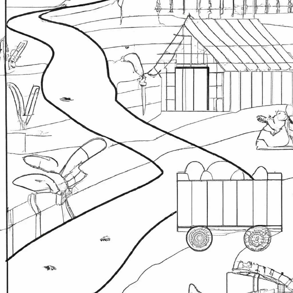 simplicidade ruas rurais desenhos imprimir pintar 12
