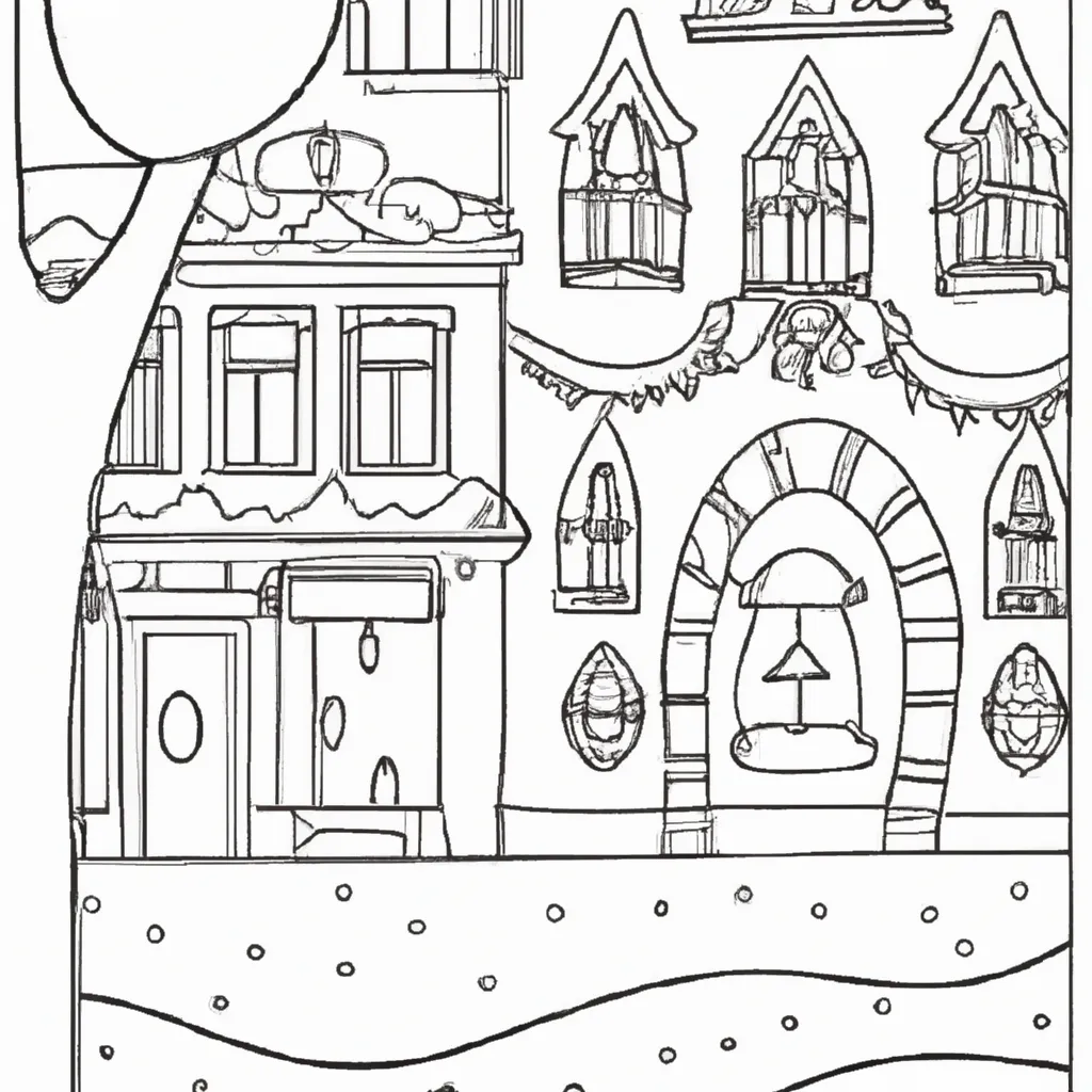 encanto ruas cobertas neve desenhos imprimir pintar 4