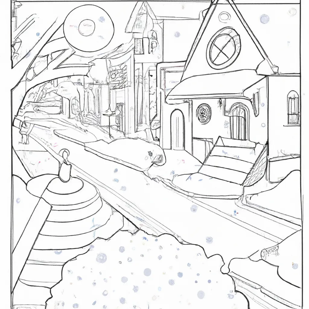encanto ruas cobertas neve desenhos imprimir pintar 5