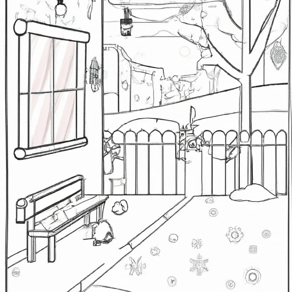 encanto ruas cobertas neve desenhos imprimir pintar 6