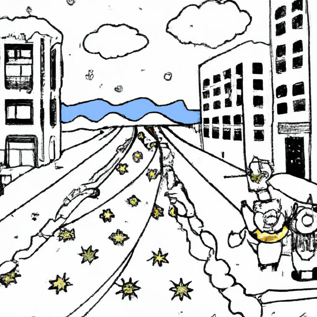 encanto ruas cobertas neve desenhos imprimir pintar 11