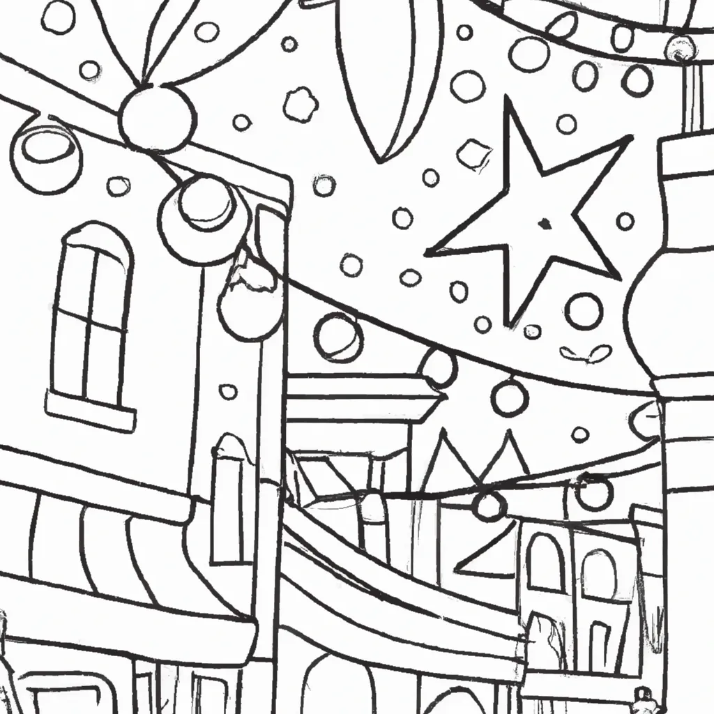 magia luzes natal desenhos imprimir pintar 14