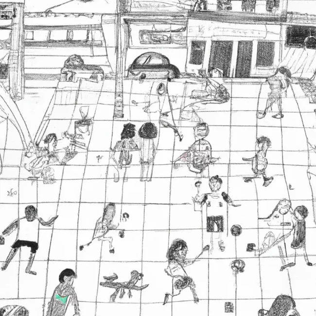 movimento pessoas ruas desenhos imprimir pintar 1 13