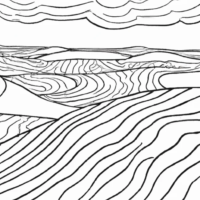 misterio dunas desenhos ventos deserto imprimir colorir 1