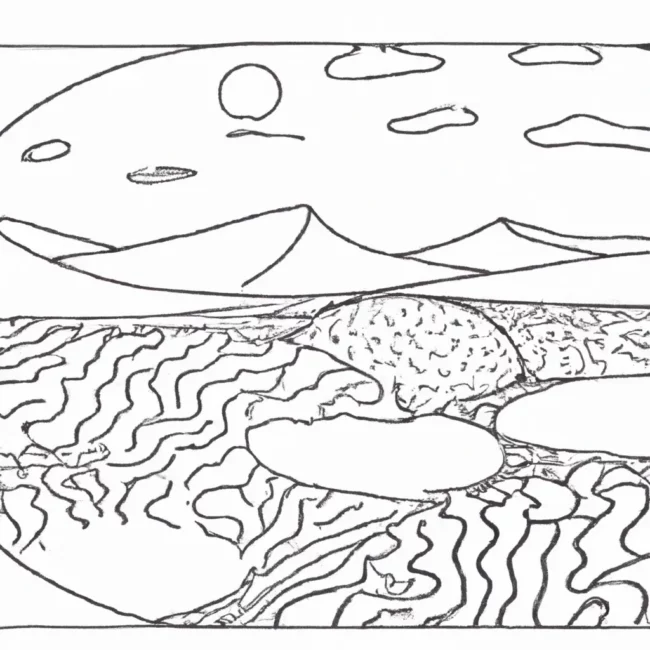 misterio dunas desenhos ventos deserto imprimir colorir 2