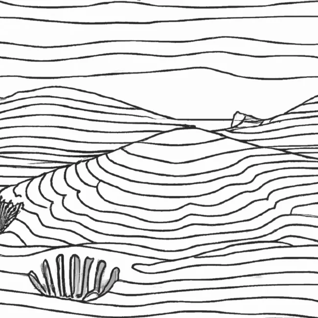 misterio dunas desenhos ventos deserto imprimir colorir 6