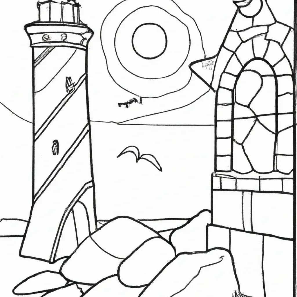 encanto farois beira mar desenhos imprimir pintar 1